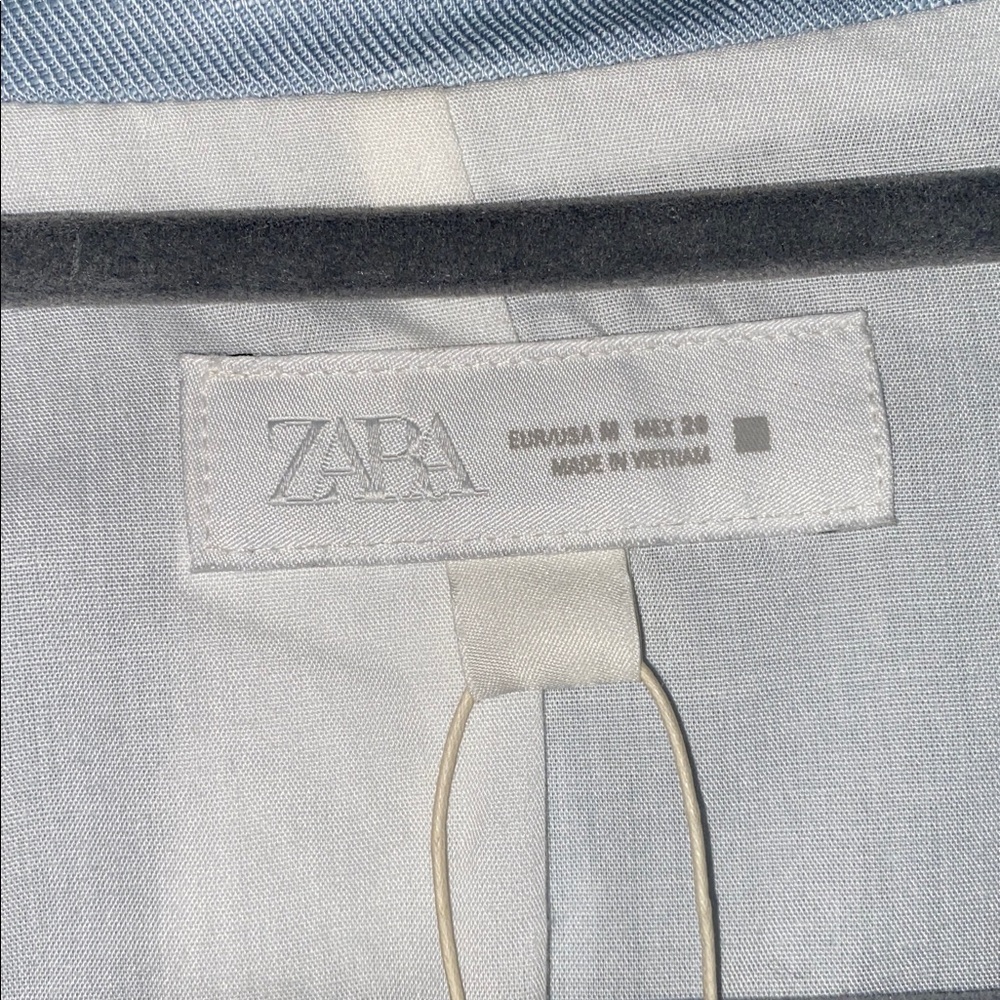 NWT Zara Short sleeve blue blazer M $99 - Picture 4 of 10